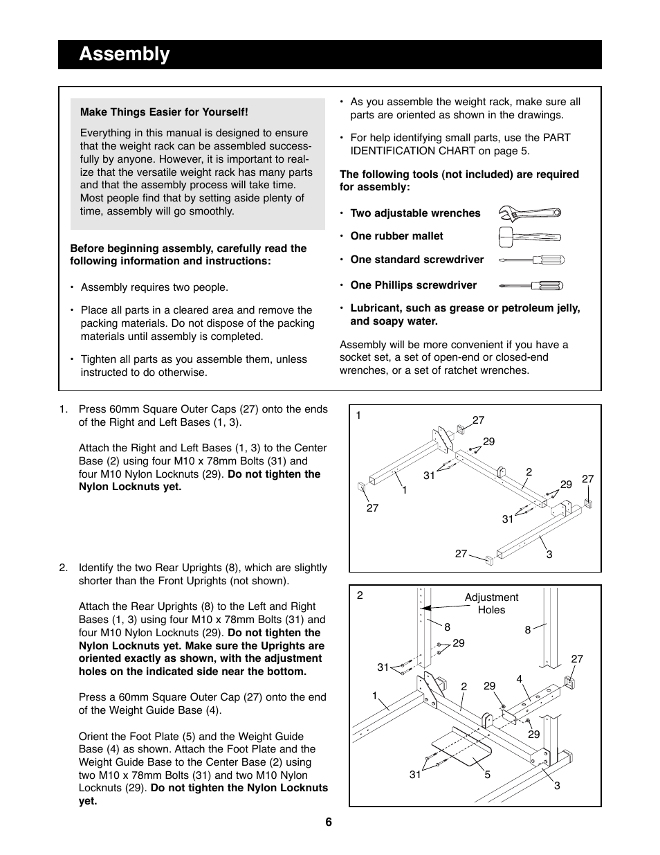 Assembly | NordicTrack NTBE06901 User Manual | Page 6 / 19