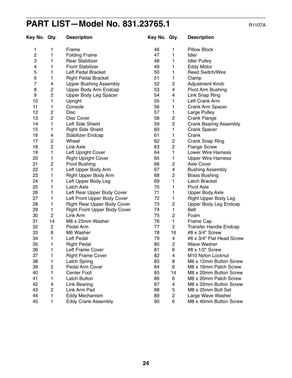 NordicTrack ASR630 831.23765.1 User Manual | Page 24 / 28