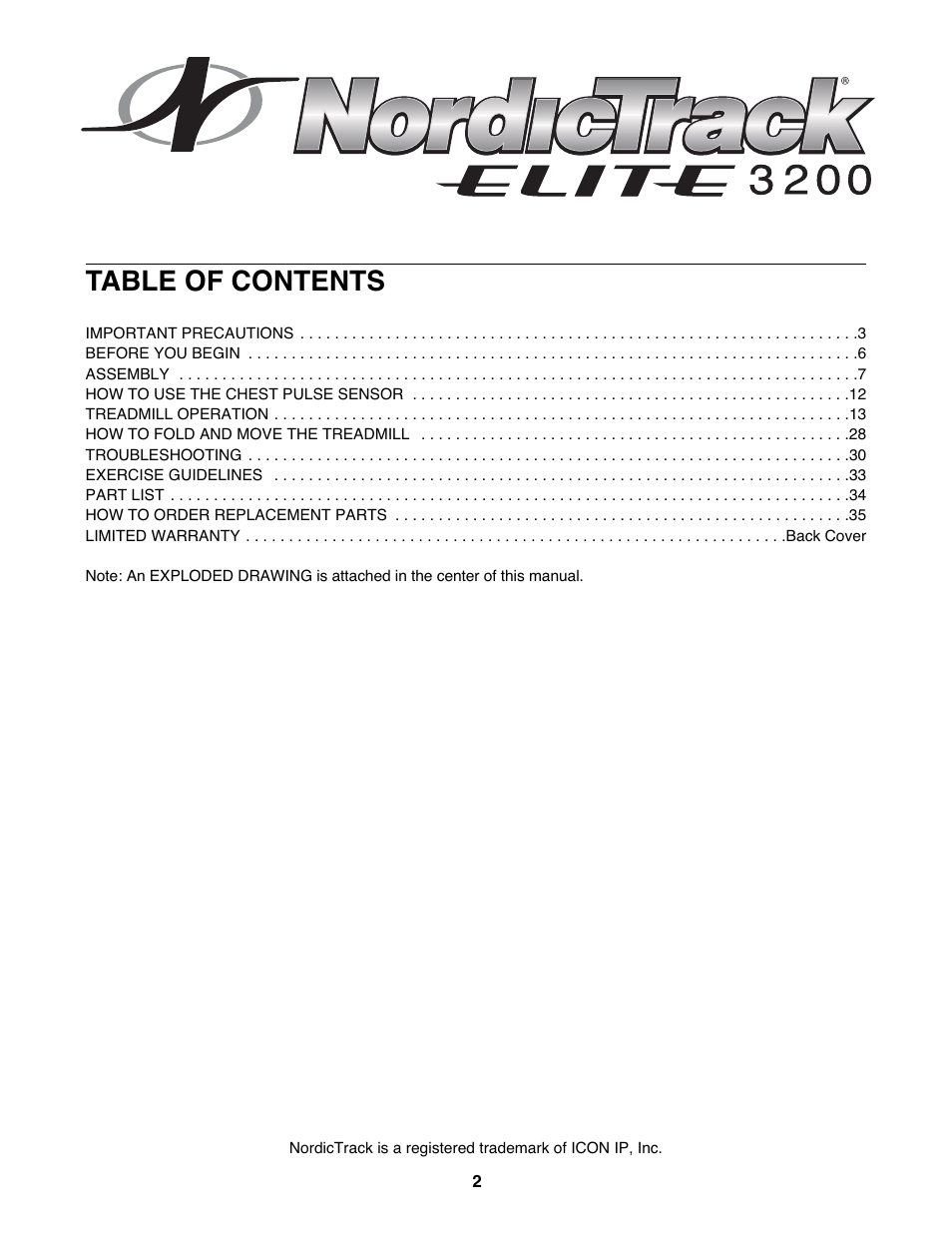 NordicTrack NTL21905.2 User Manual | Page 2 / 38