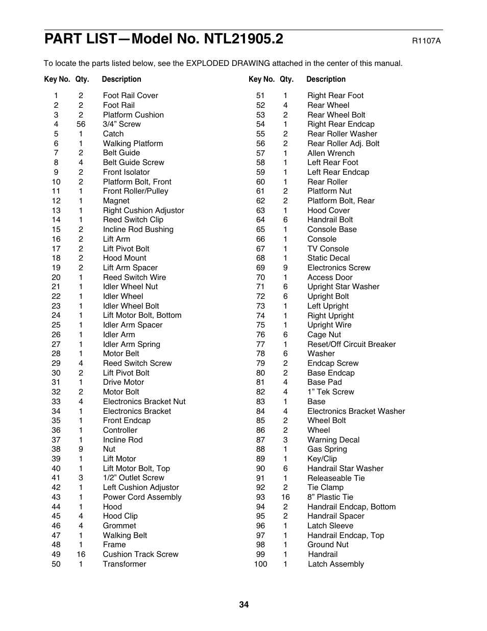 NordicTrack NTL21905.2 User Manual | Page 34 / 38