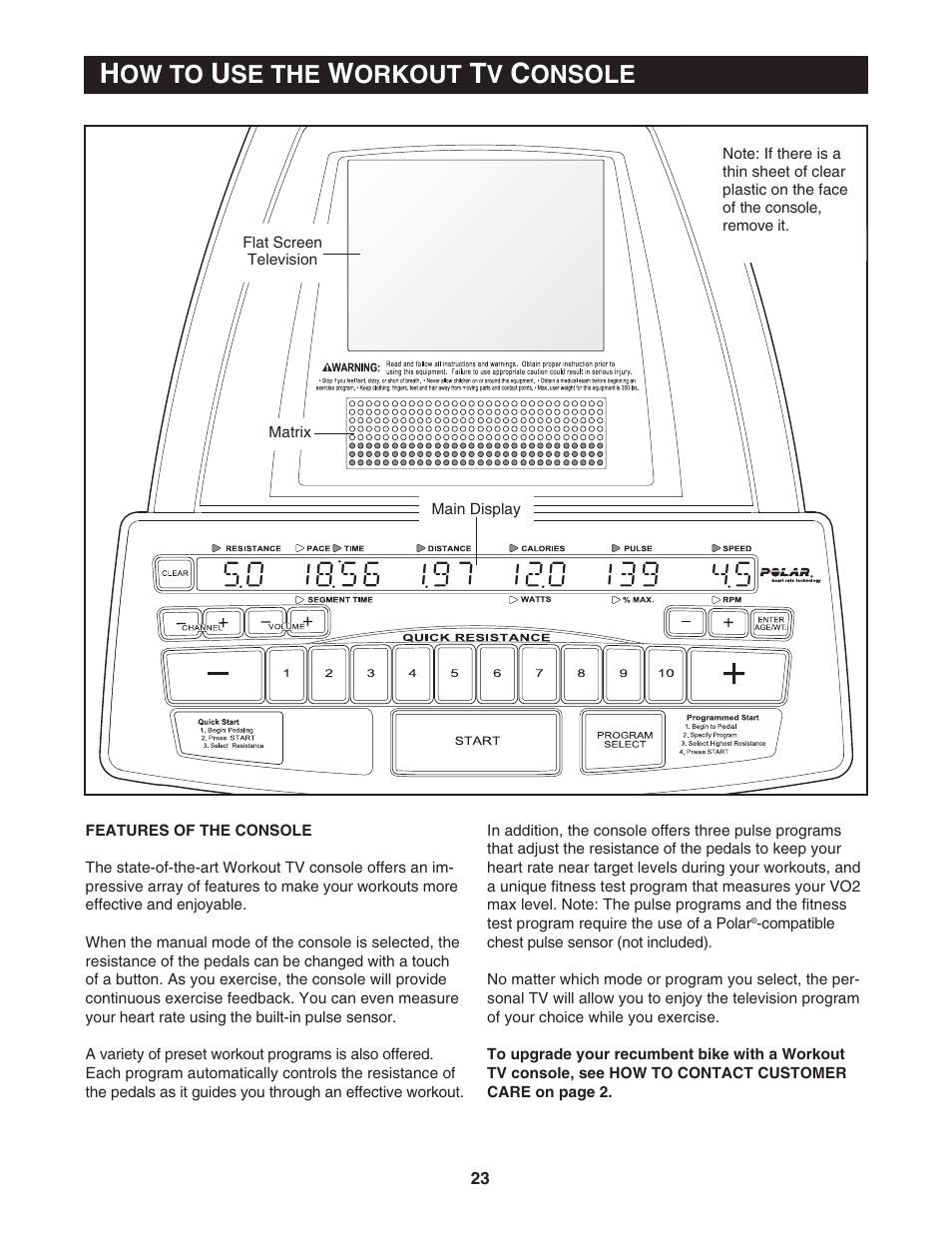 Ow to, Se the, Orkout | Onsole | NordicTrack 9600 User Manual | Page 24 / 35