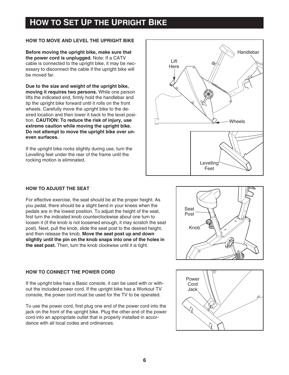 Ow to, P the, Pright | NordicTrack 9600 User Manual | Page 7 / 35