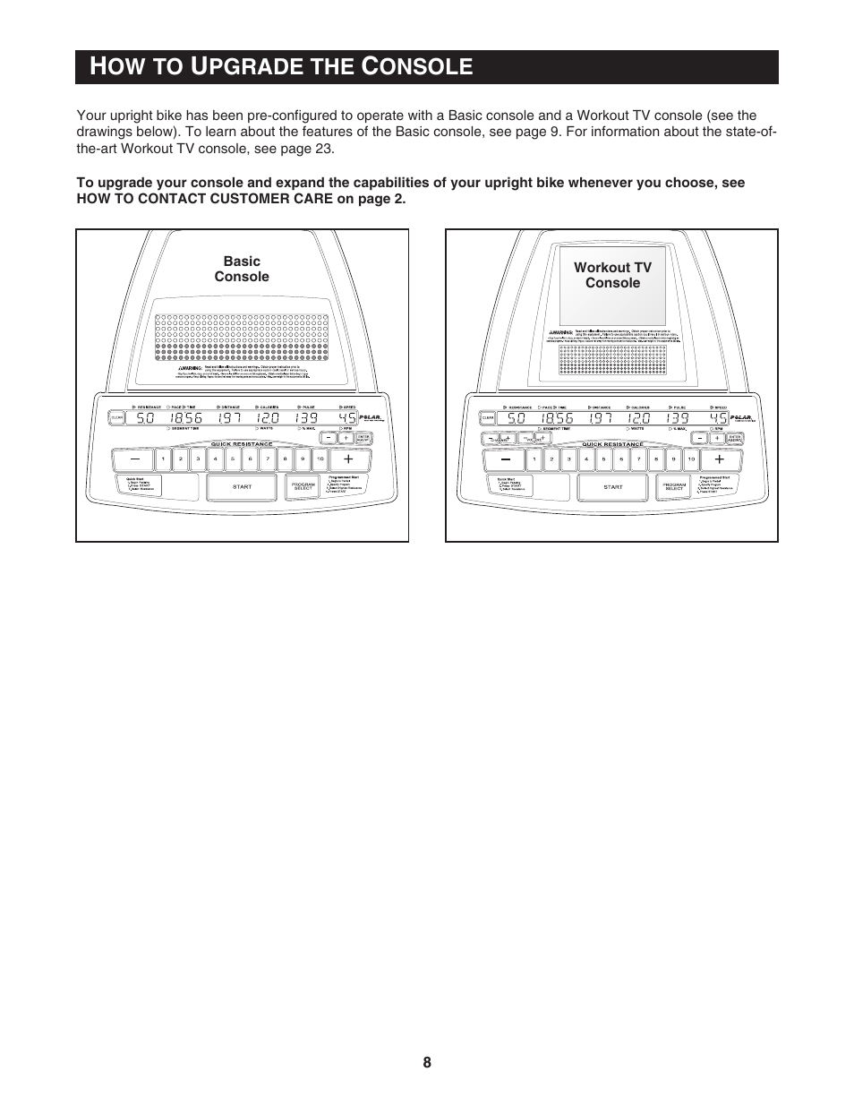 Ow to, Pgrade the, Onsole | NordicTrack 9600 User Manual | Page 9 / 35
