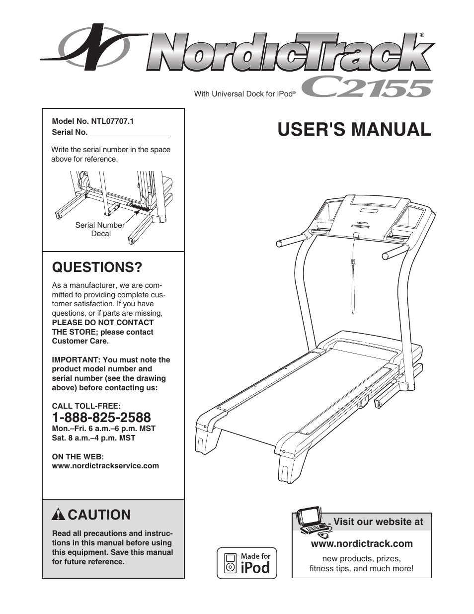 NordicTrack C2155 NTL07707.1 User Manual | 32 pages