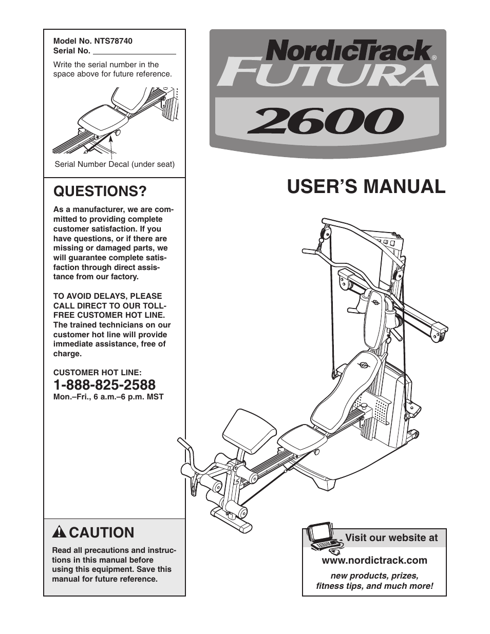 NordicTrack FUTURA NTS78740 User Manual | 27 pages