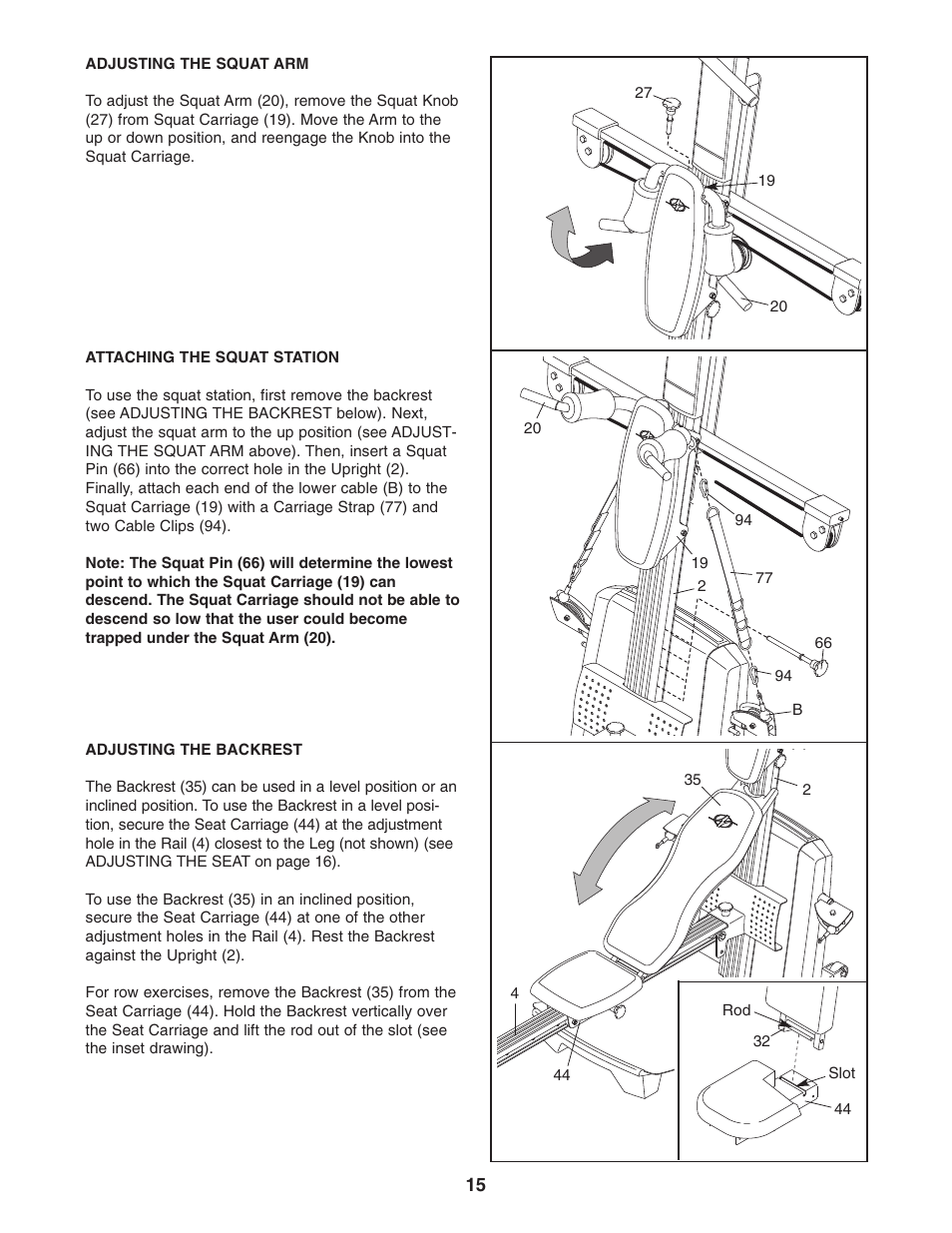 NordicTrack FUTURA NTS78740 User Manual | Page 15 / 27