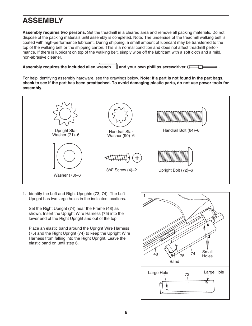 Assembly | NordicTrack ELITE NTL16905.1 User Manual | Page 6 / 34