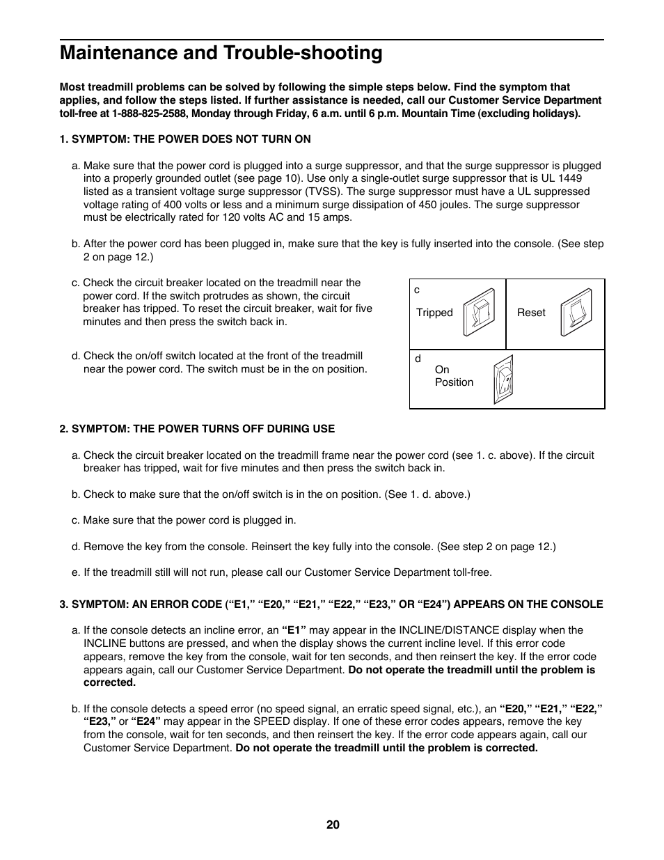 Maintenance and trouble-shooting | NordicTrack 831.298810 User Manual | Page 20 / 30