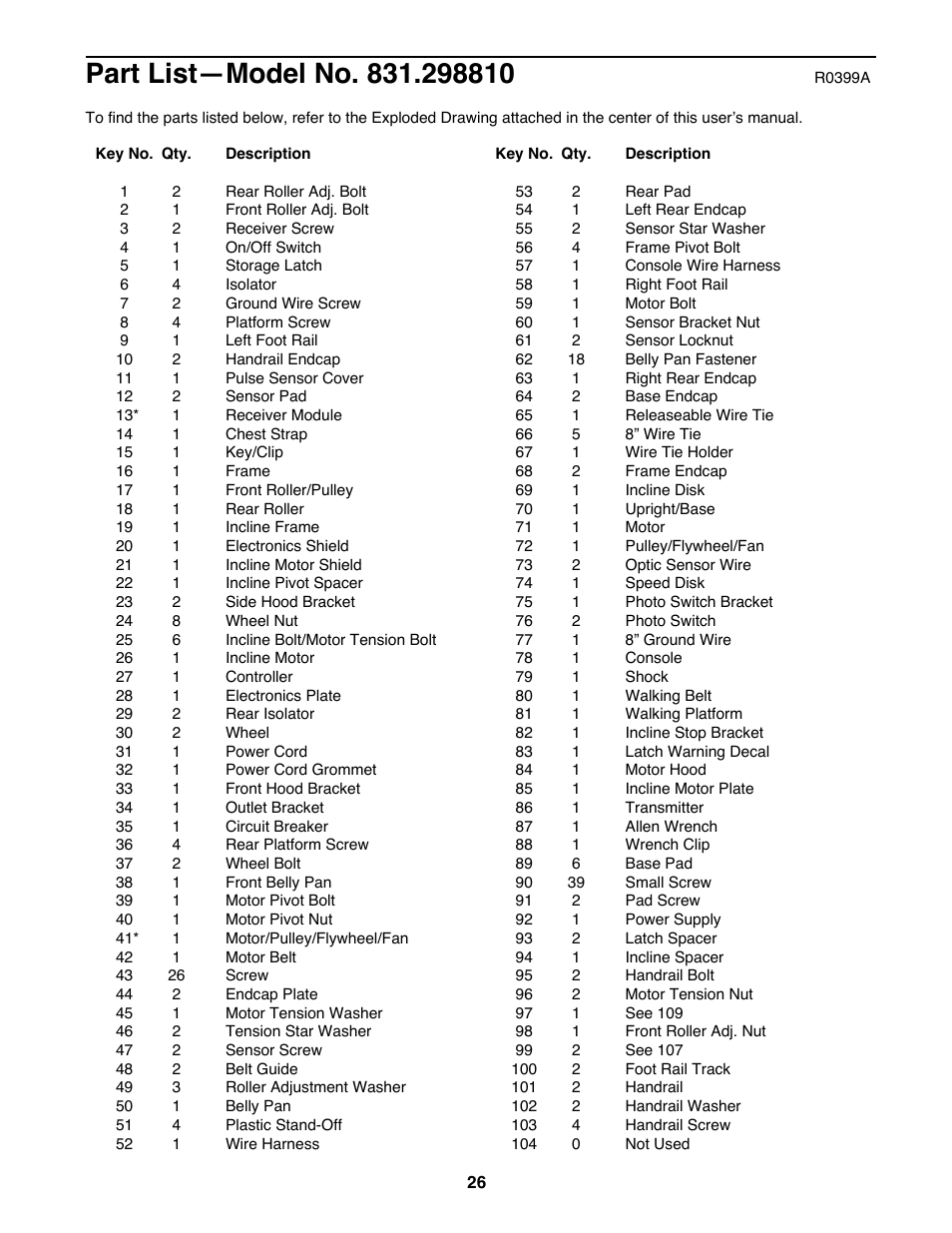 NordicTrack 831.298810 User Manual | Page 26 / 30