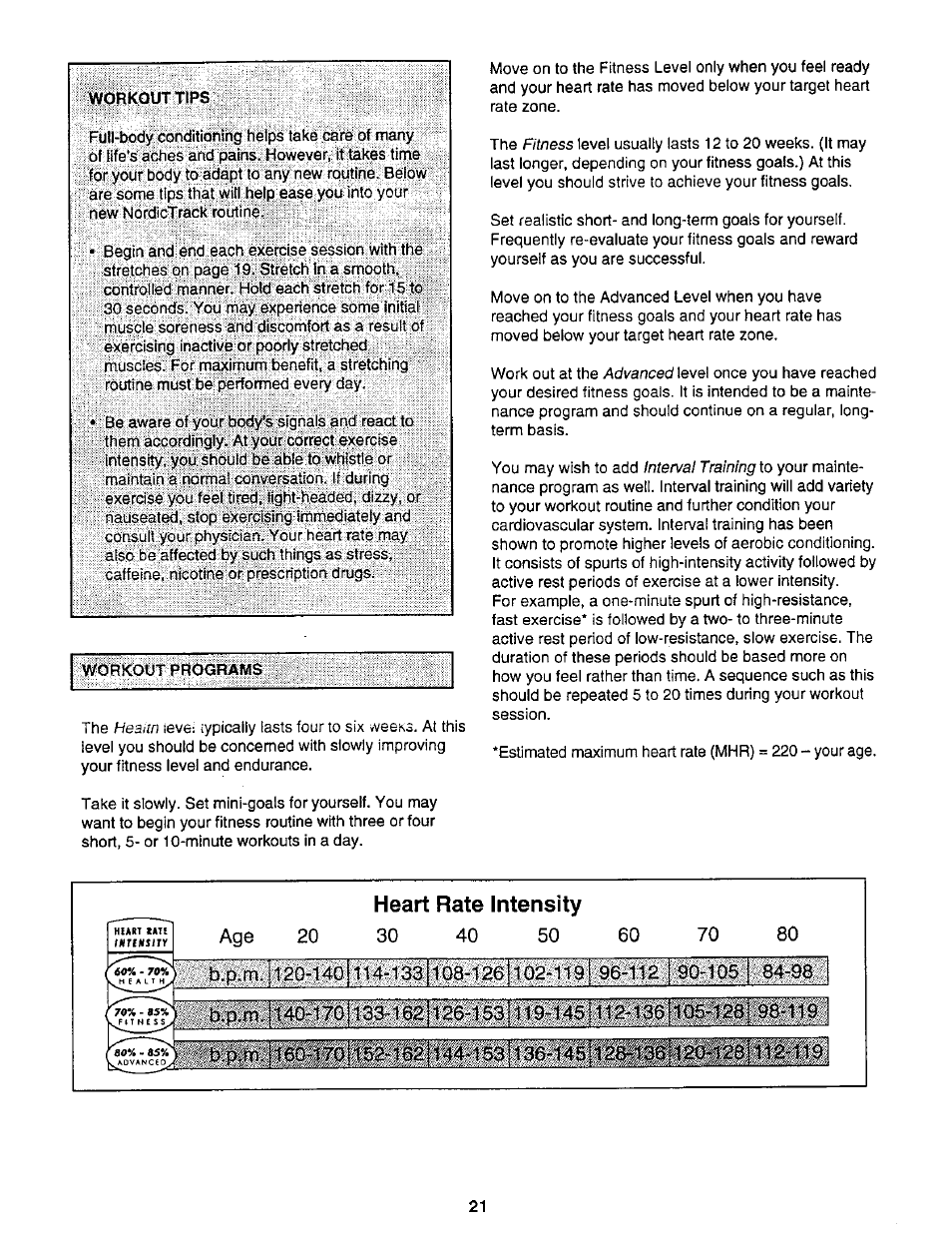 NordicTrack 831.2988 User Manual | Page 21 / 26