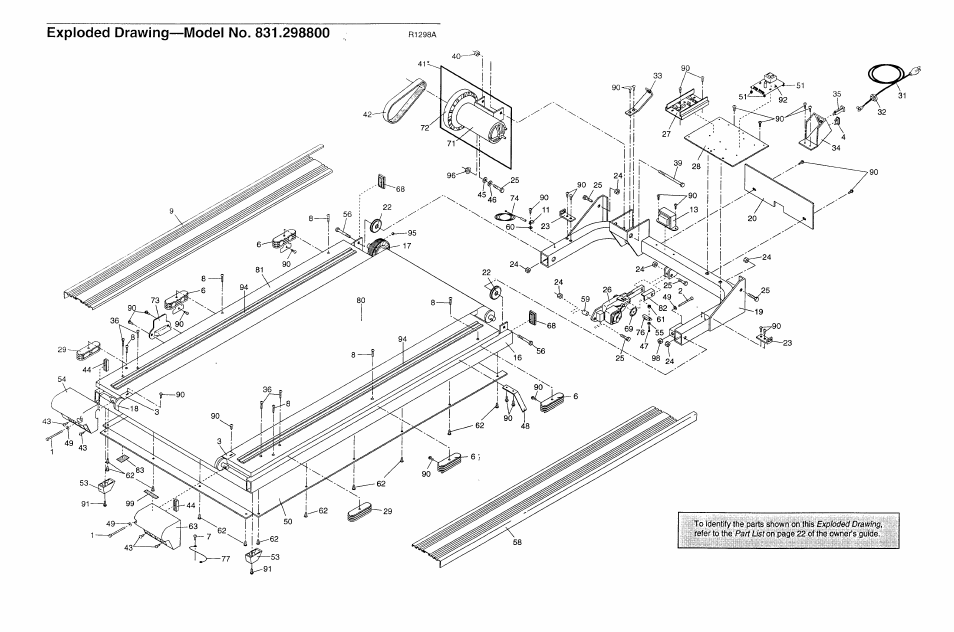 Exploded drawing—model no. 831.298800 | NordicTrack 831.2988 User Manual | Page 25 / 26