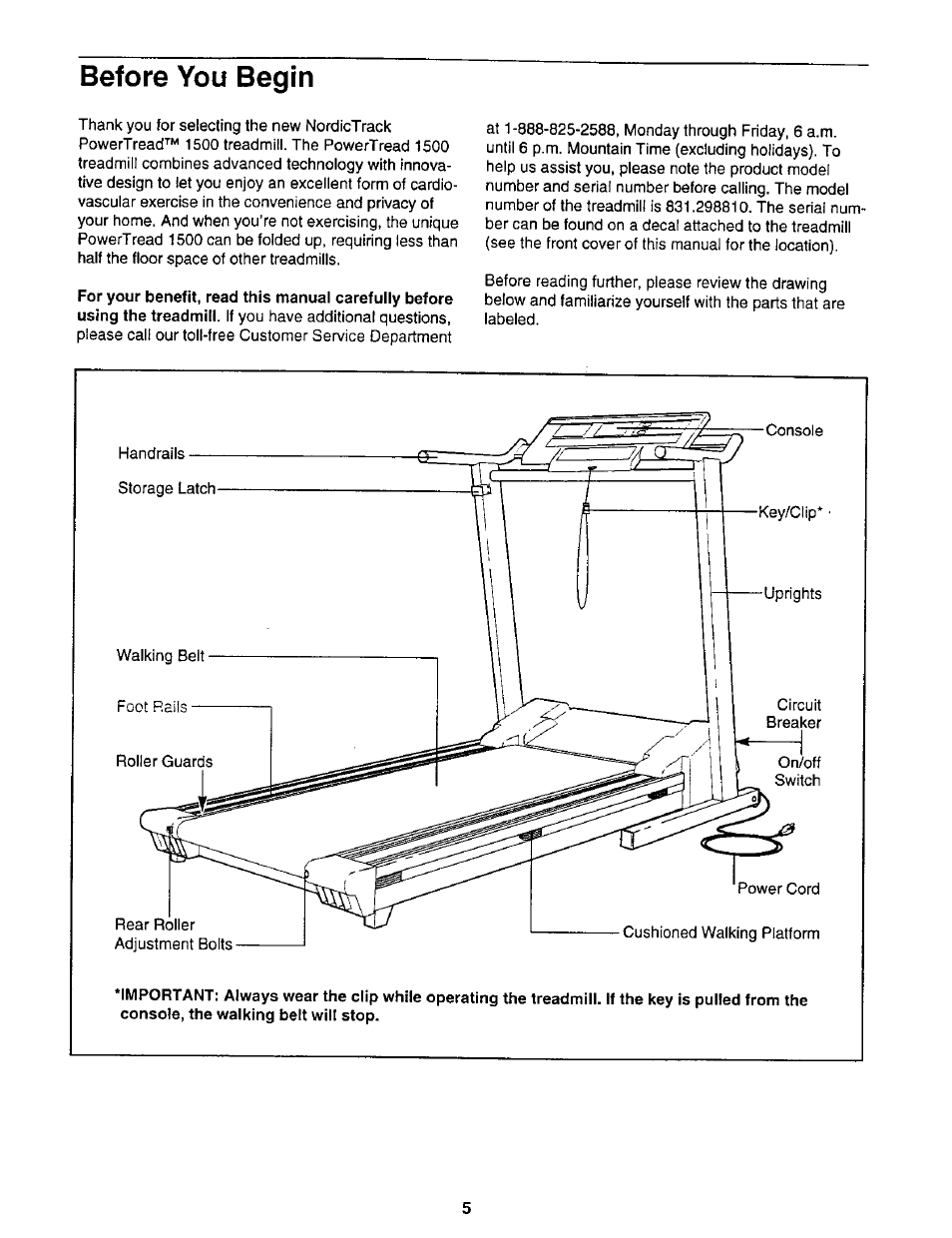 Before you begin | NordicTrack 831.2988 User Manual | Page 5 / 26