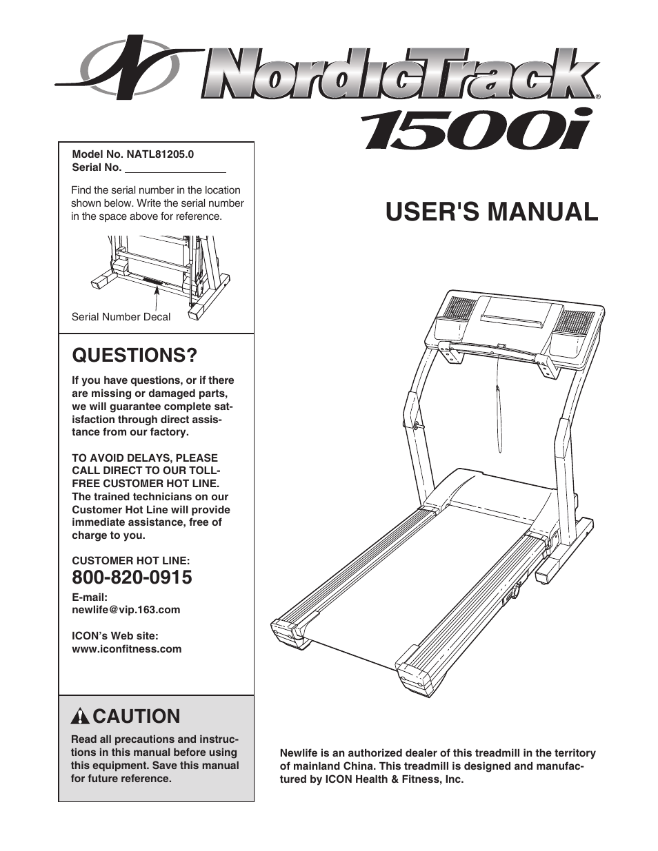 NordicTrack NATL81205.0 User Manual | 34 pages