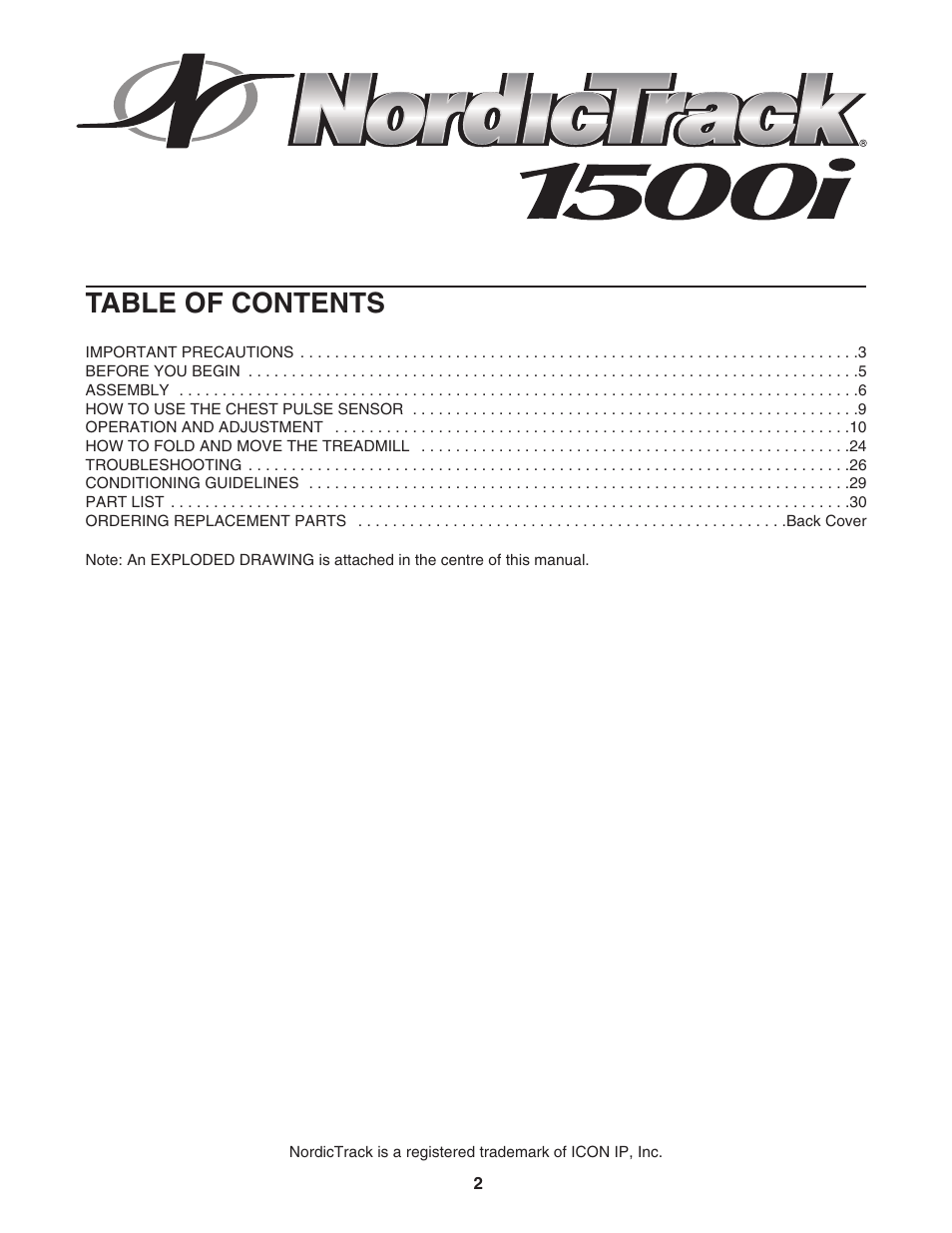 NordicTrack NATL81205.0 User Manual | Page 2 / 34