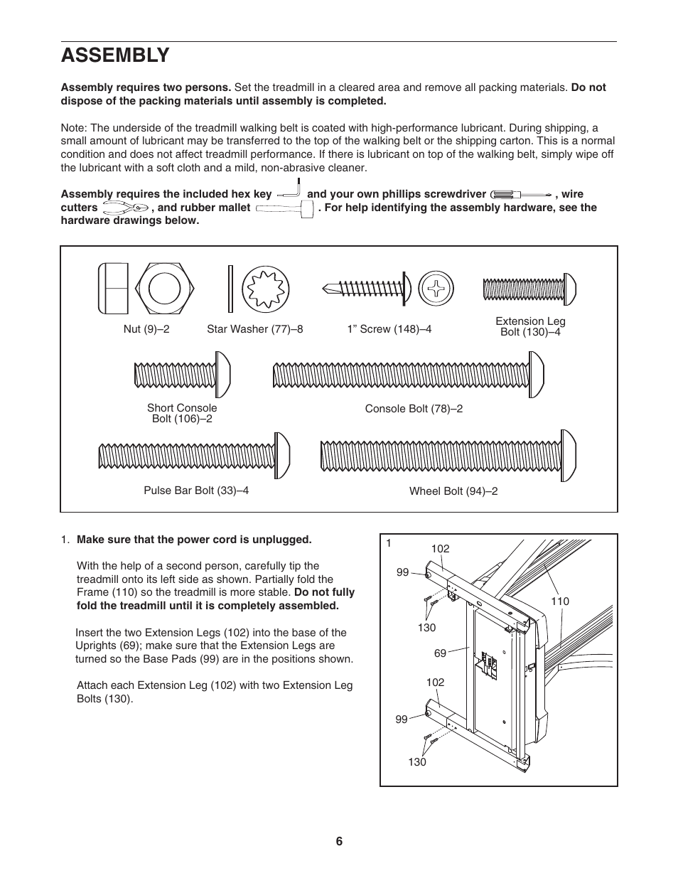 Assembly | NordicTrack NATL81205.0 User Manual | Page 6 / 34