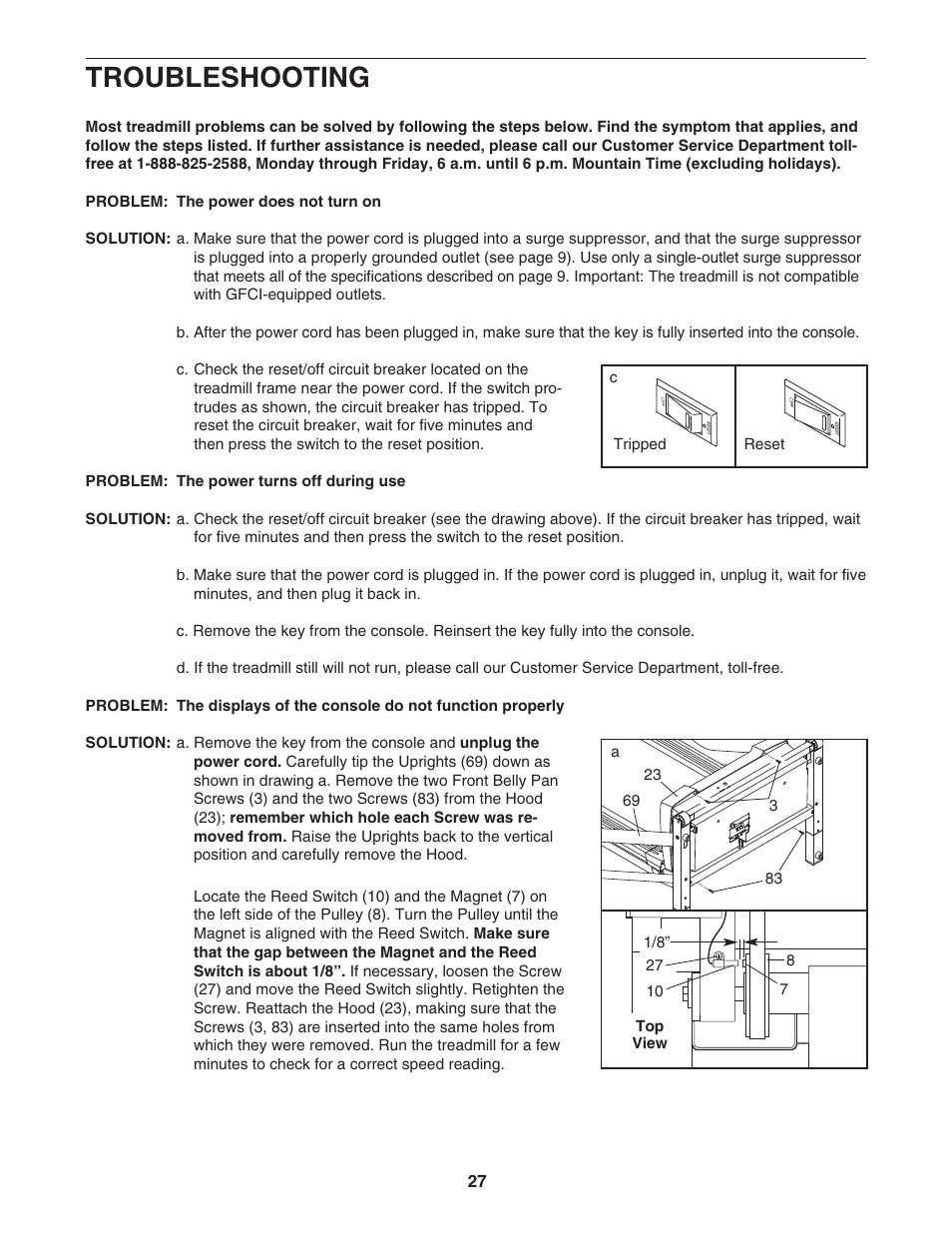 Troubleshooting | NordicTrack C 2300 NTL12943 User Manual | Page 27 / 34