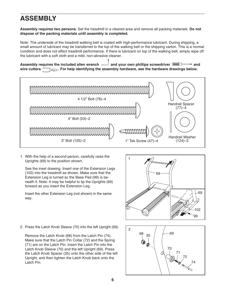 Assembly | NordicTrack C 2300 NTL12943 User Manual | Page 6 / 34