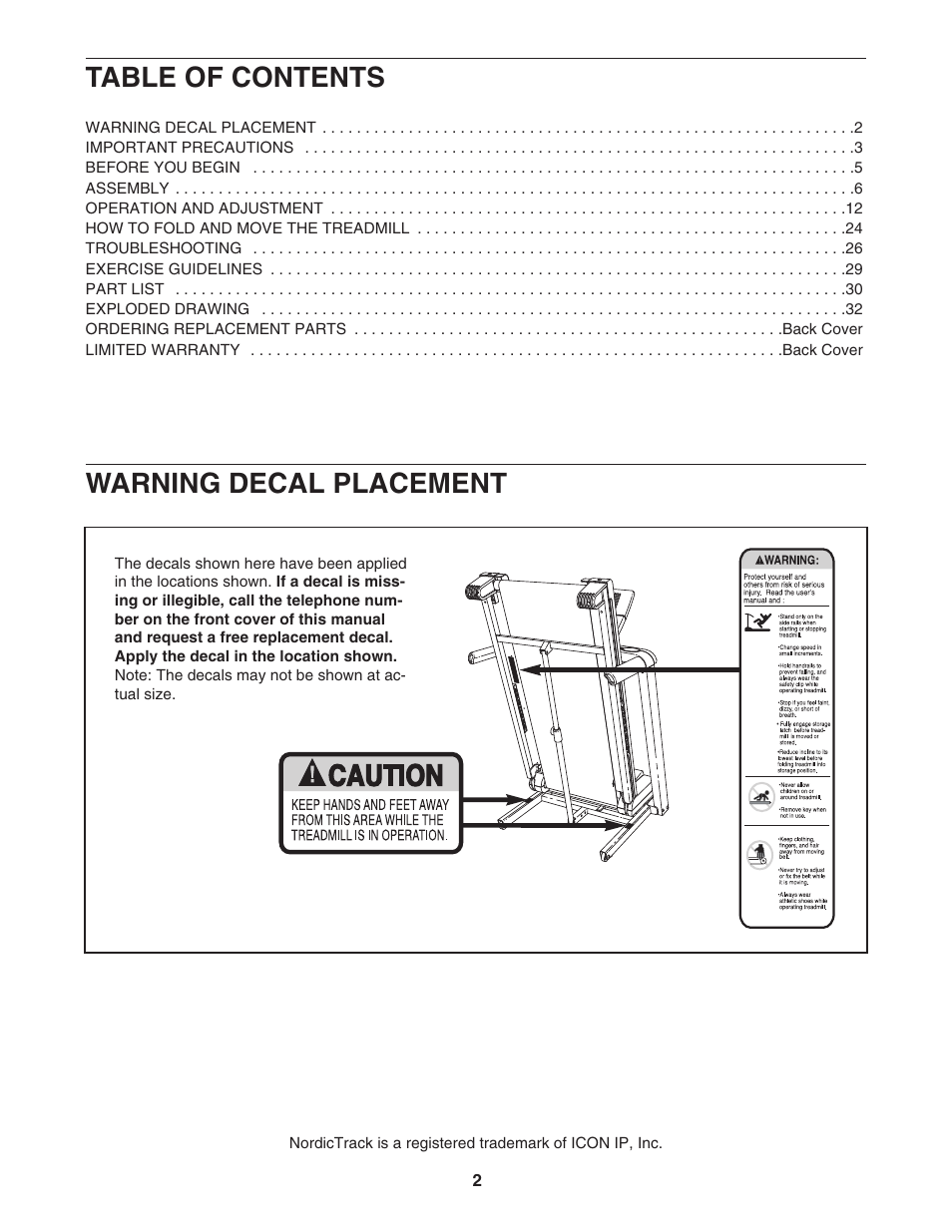 NordicTrack NTL06907.1 User Manual | Page 2 / 36