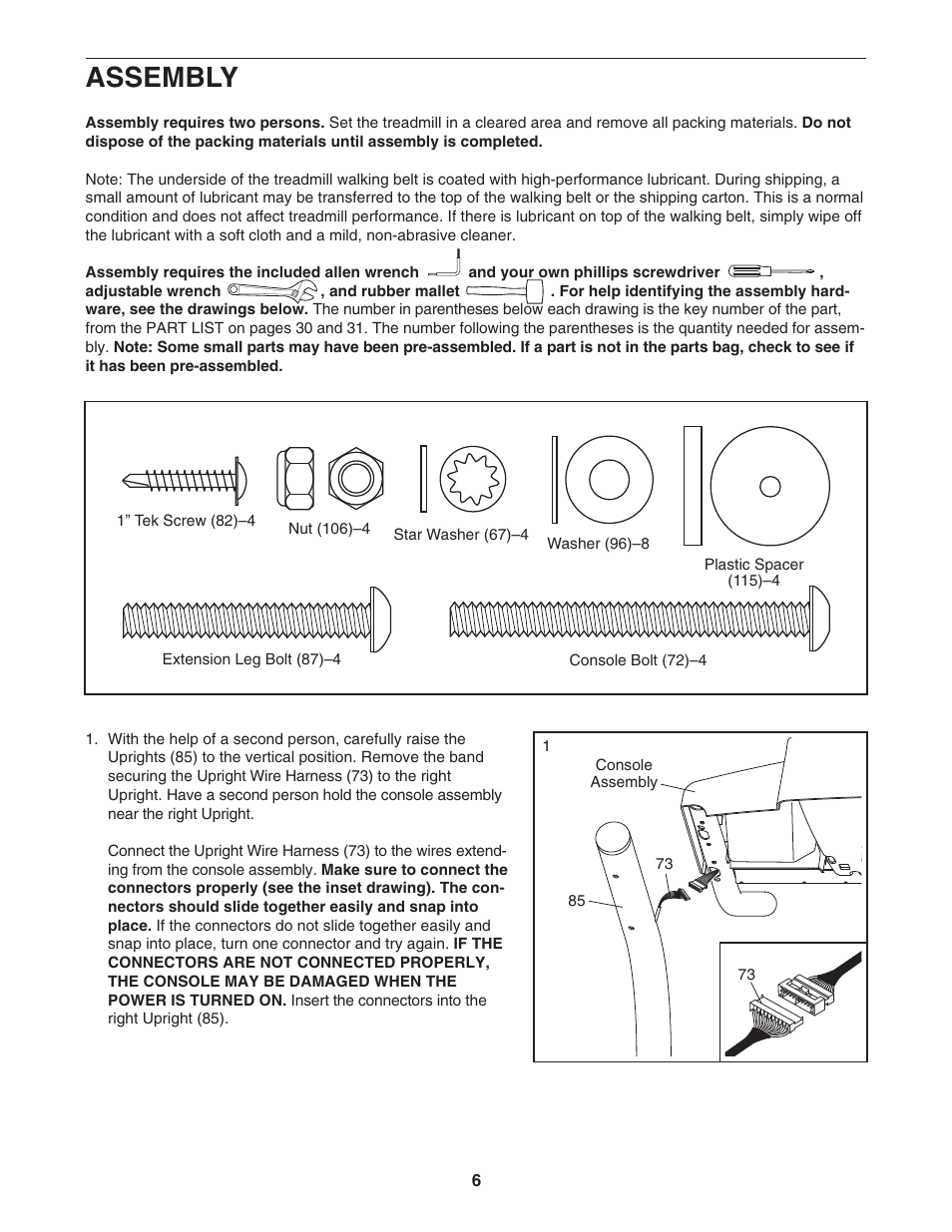 Assembly | NordicTrack C2100 NTL1075.0 User Manual | Page 6 / 34