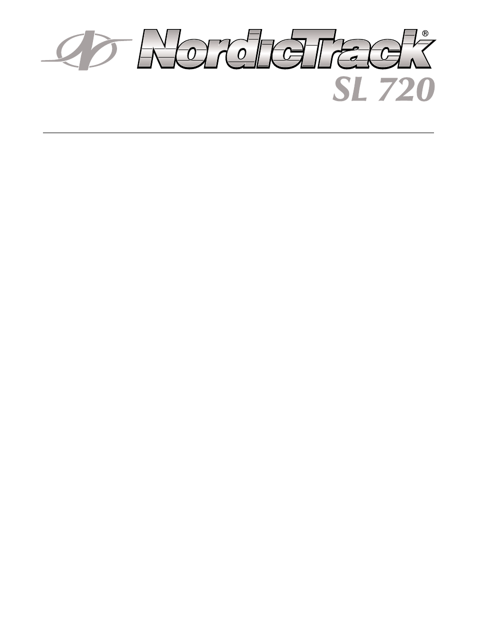 NordicTrack SL 720 NTC69023 User Manual | Page 2 / 28