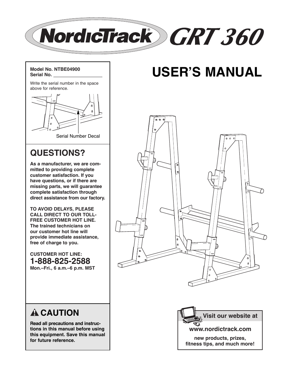 NordicTrack GRT360 User Manual | 12 pages
