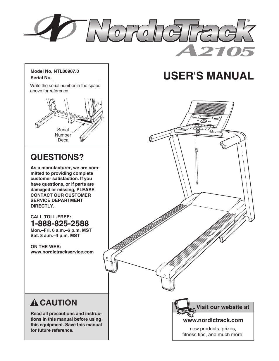 NordicTrack A2105 NTL06907.0 User Manual | 36 pages