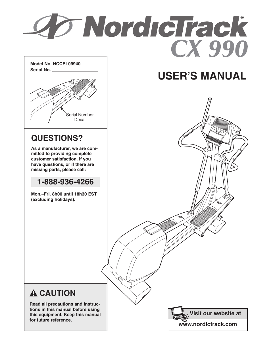 NordicTrack NCCEL09940 User Manual | 28 pages