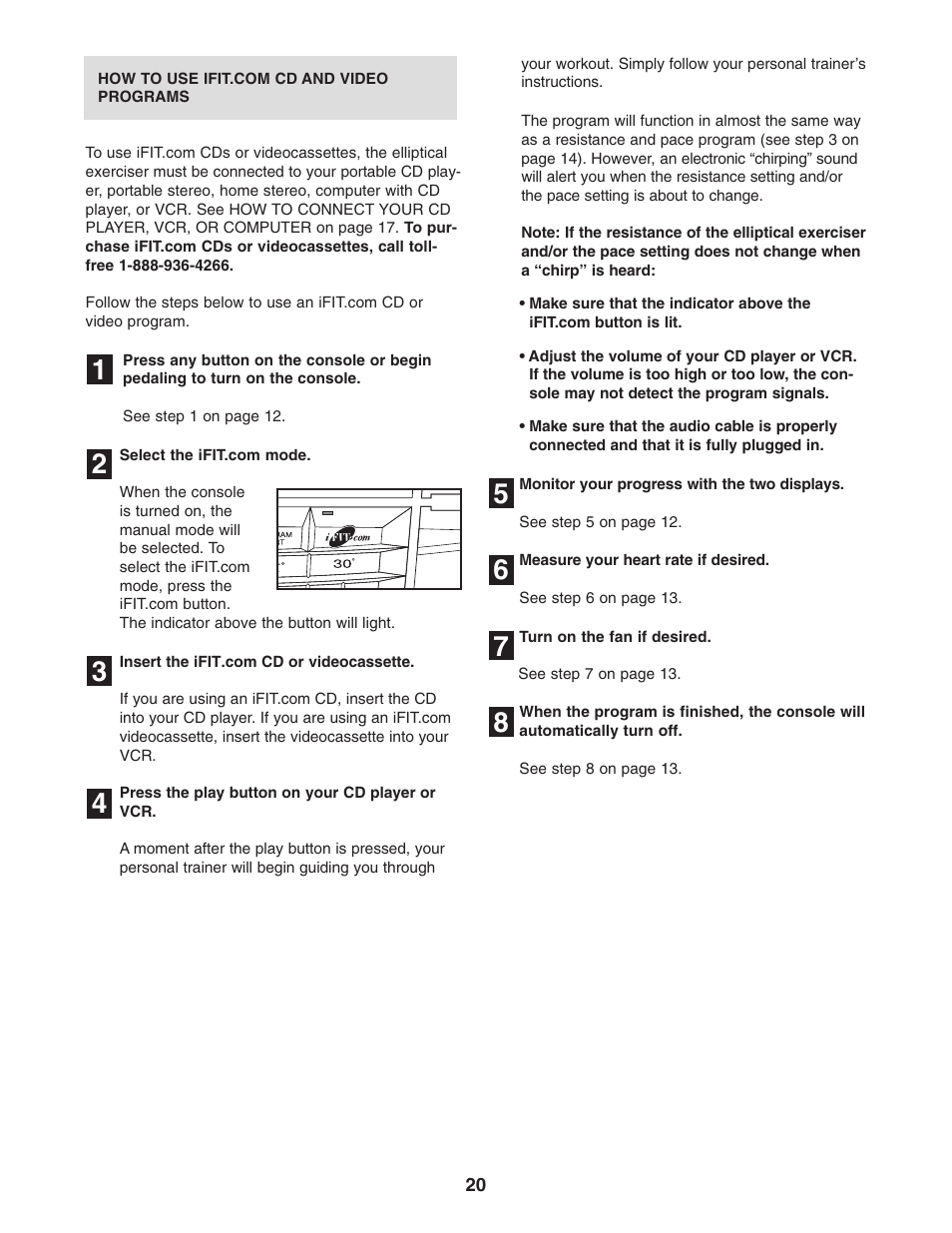 NordicTrack NCCEL09940 User Manual | Page 20 / 28