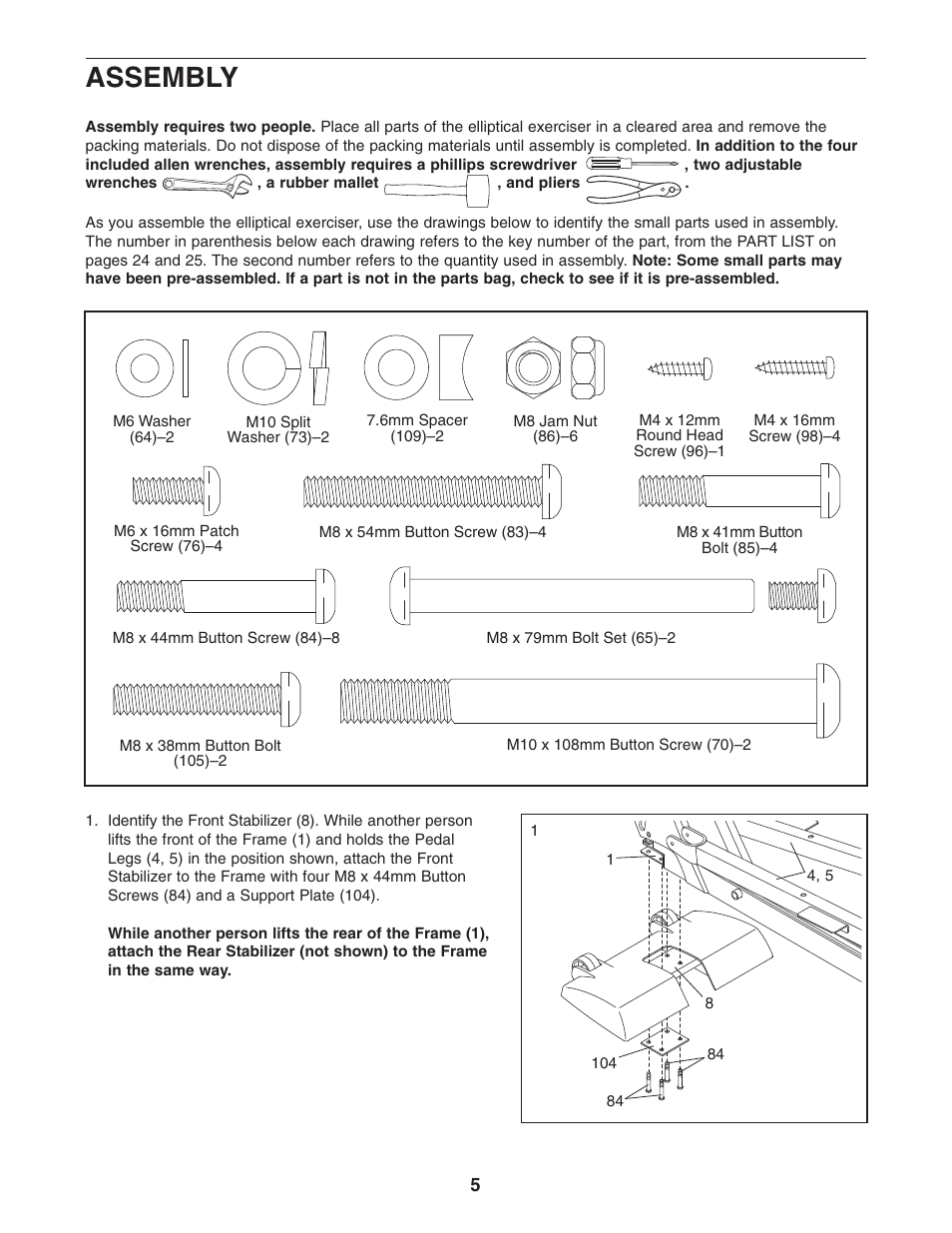 Assembly | NordicTrack NCCEL09940 User Manual | Page 24 / 28