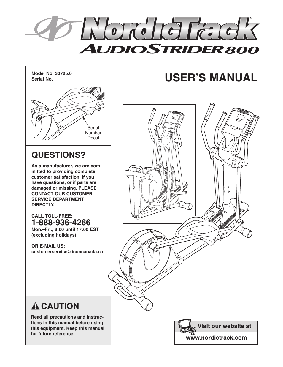 NordicTrack AudioStrider 30725.0 User Manual | 28 pages