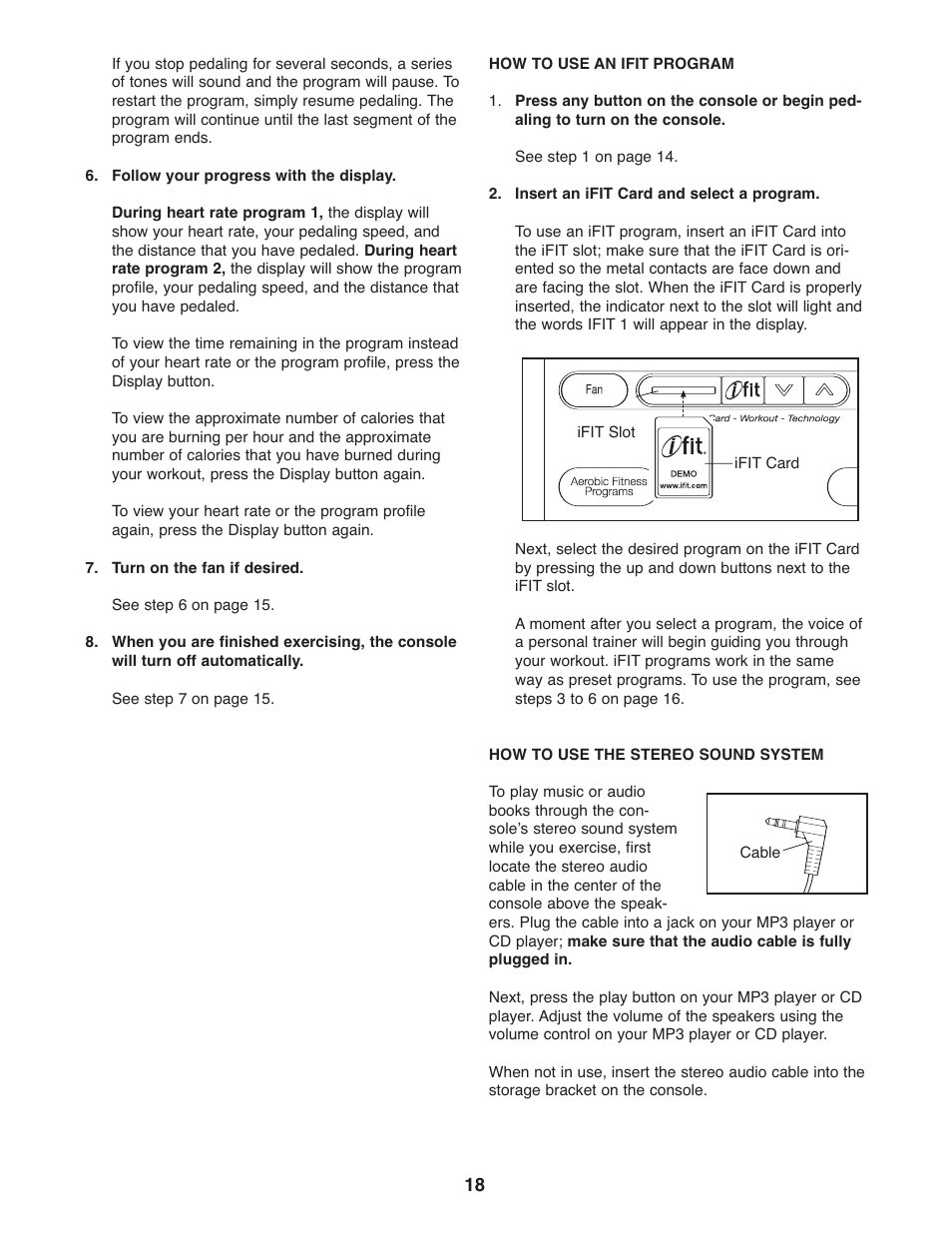 NordicTrack AudioStrider 30725.0 User Manual | Page 18 / 28