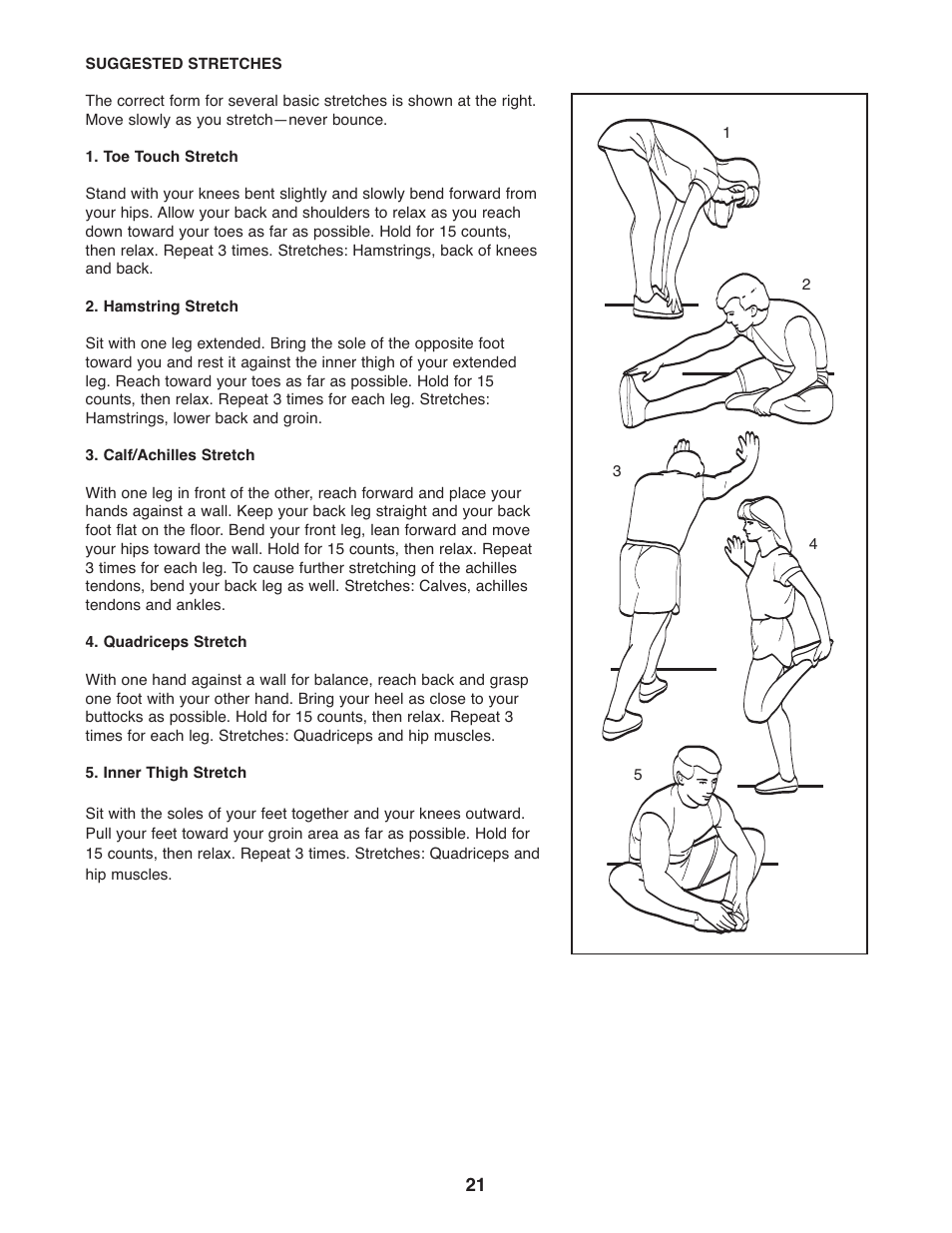 NordicTrack AudioStrider 30725.0 User Manual | Page 21 / 28