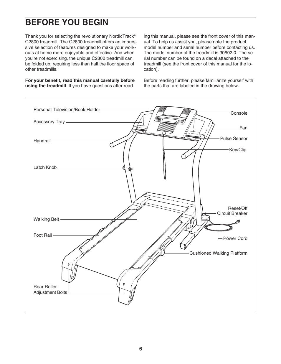 Before you begin | NordicTrack ViewPoint 2800 30602.0 User Manual | Page 6 / 42