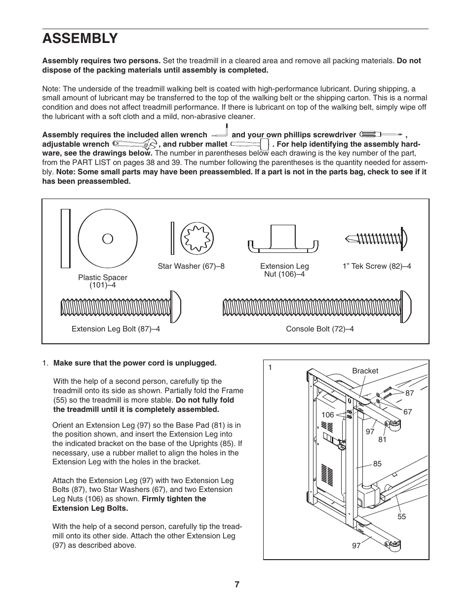 Assembly | NordicTrack ViewPoint 2800 30602.0 User Manual | Page 7 / 42