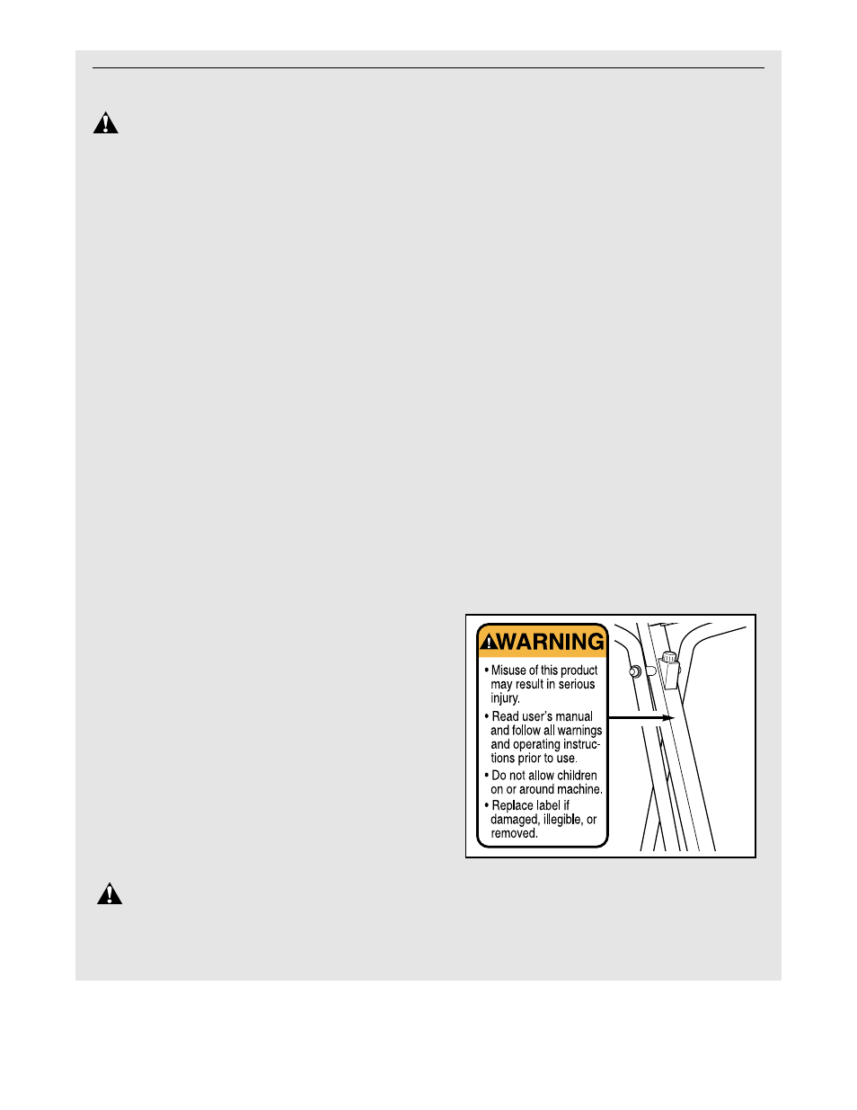 Important precautions warning, Warning | NordicTrack VGR 850 User Manual | Page 3 / 20