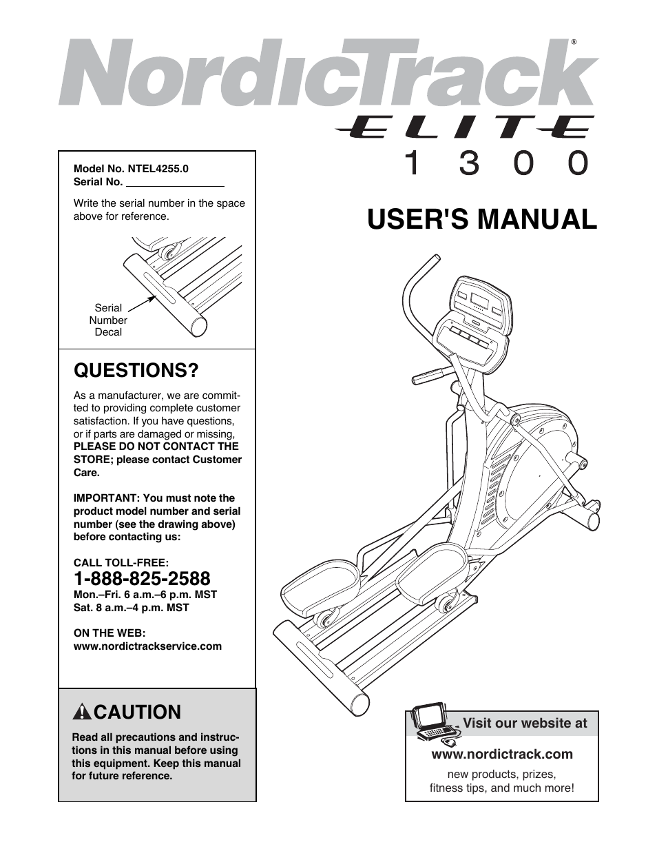 NordicTrack ELITE NTEL4255.0 User Manual | 28 pages
