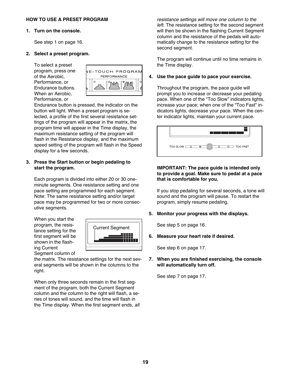 NordicTrack ELITE NTEL4255.0 User Manual | Page 19 / 28