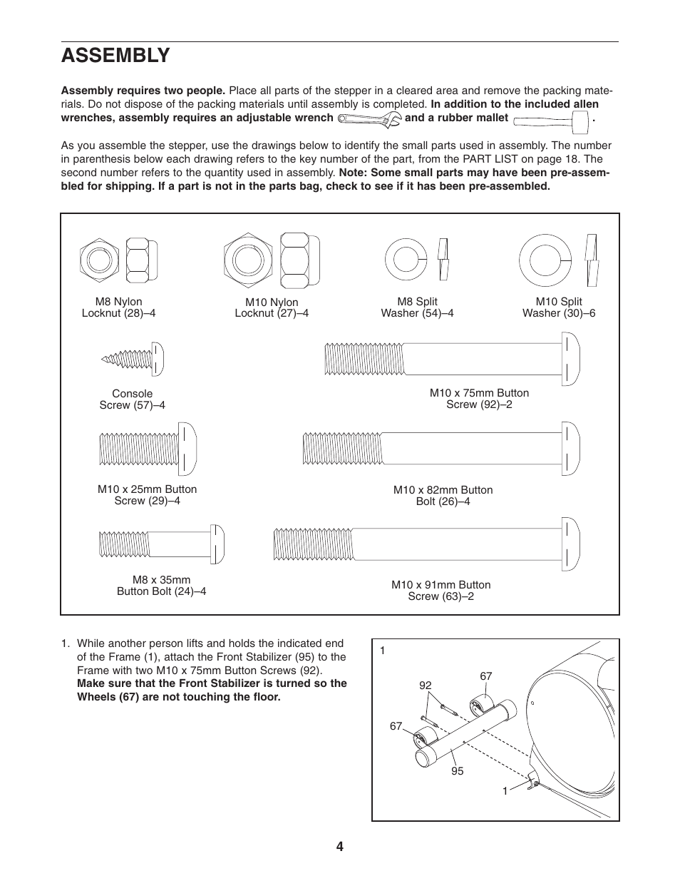 Assembly | NordicTrack MTN 740 NTCCM58020 User Manual | Page 4 / 20