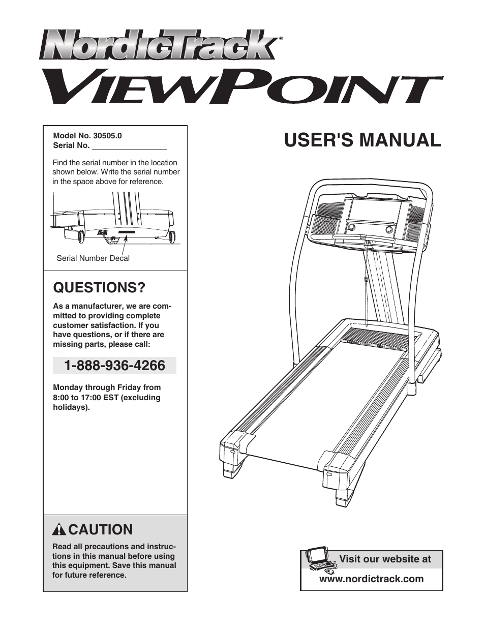 NordicTrack 30505.0 User Manual | 38 pages