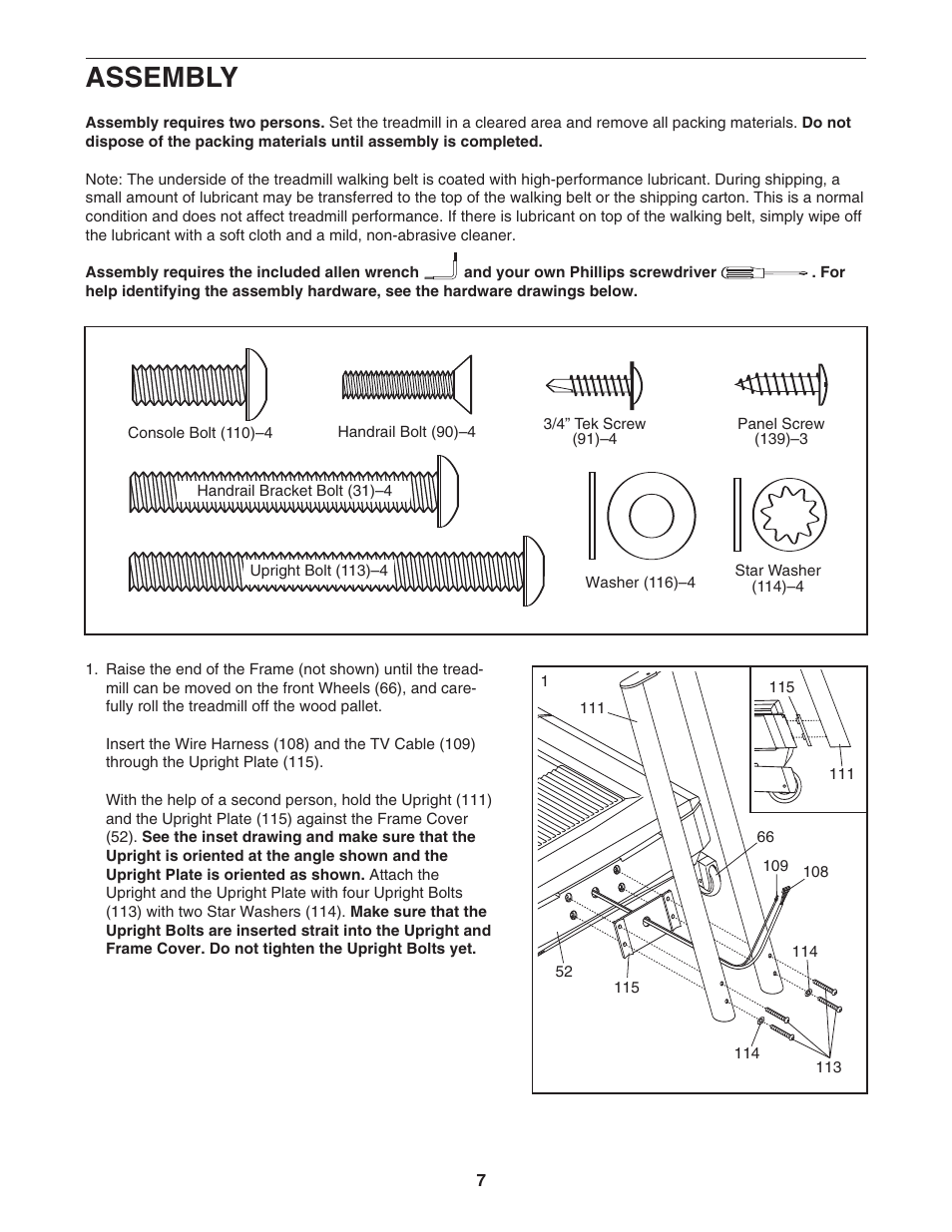 Assembly | NordicTrack 30505.0 User Manual | Page 7 / 38