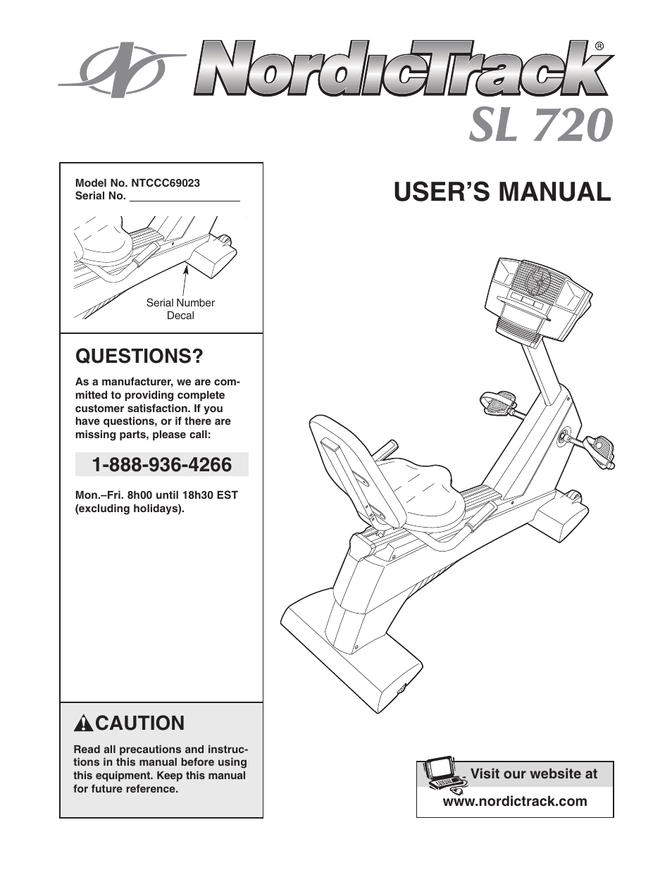 NordicTrack NTCCC69023 User Manual | 28 pages