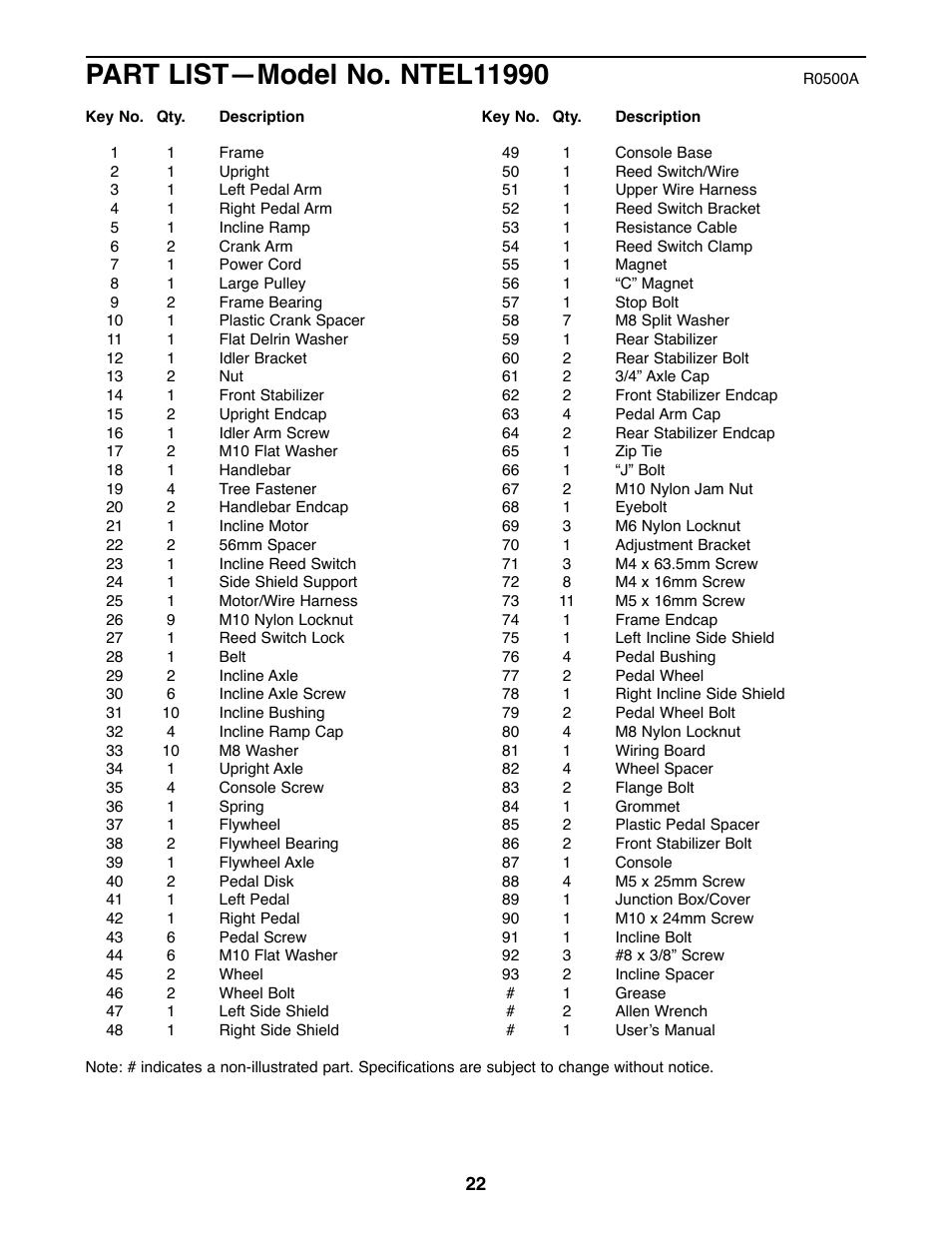 NordicTrack NTEL11990 User Manual | Page 22 / 24