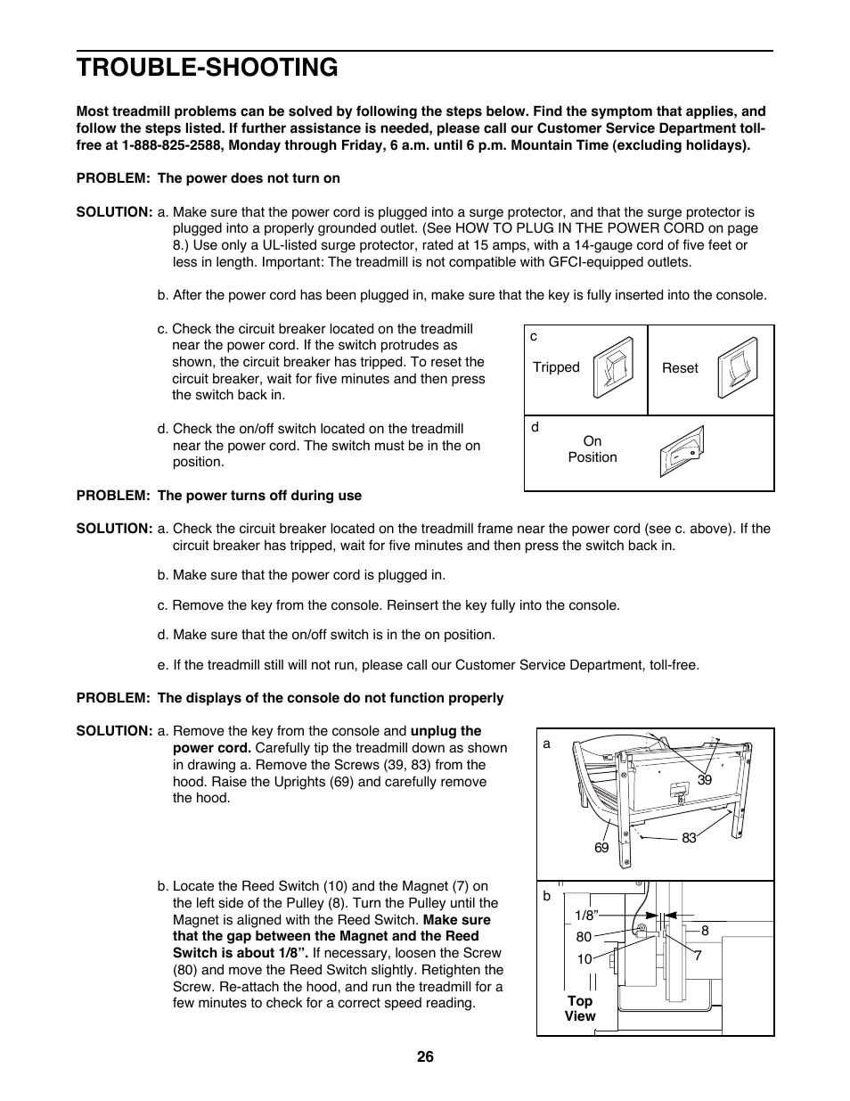 Trouble-shooting | NordicTrack NTTL11993 User Manual | Page 26 / 34