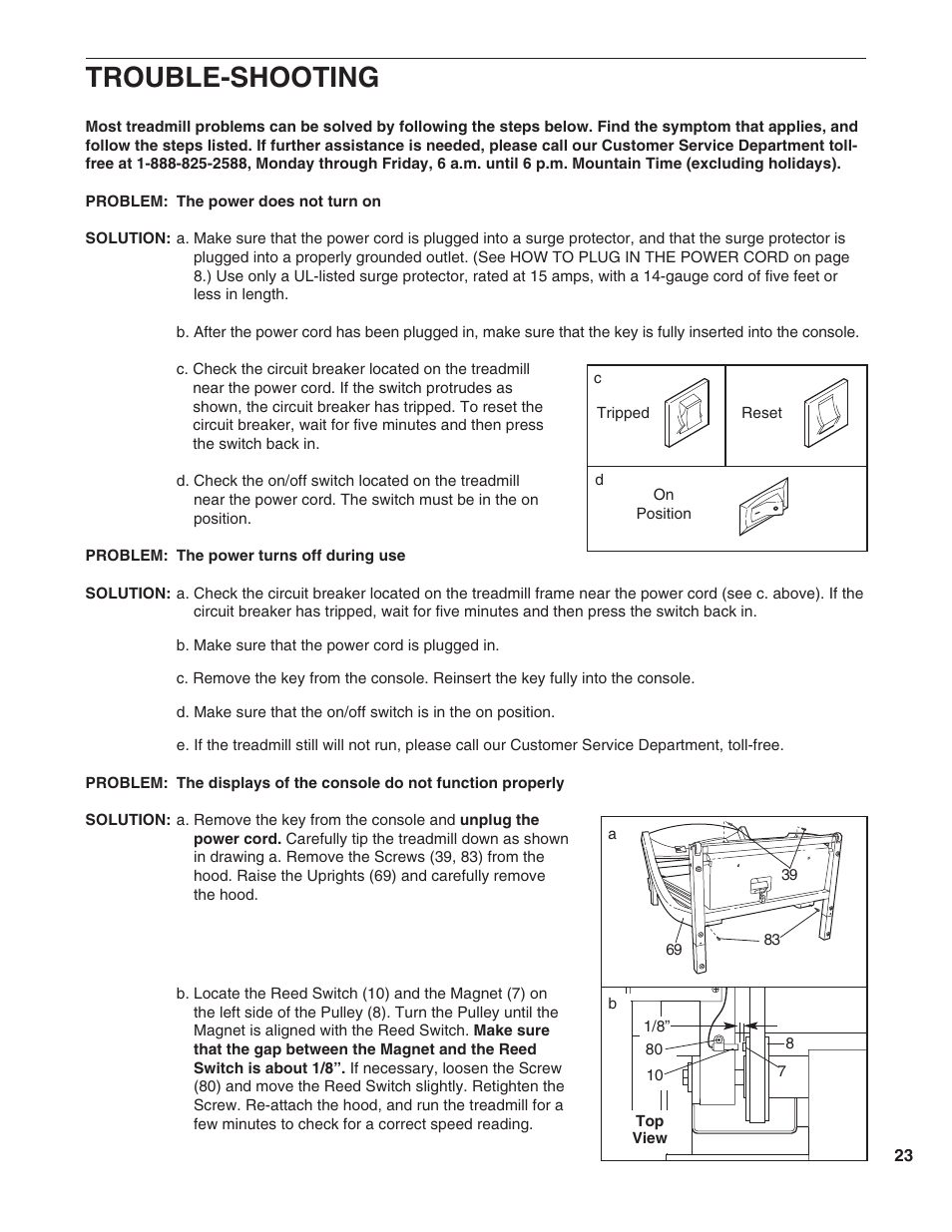 Trouble-shooting | NordicTrack EXP1000 NTTL09990 User Manual | Page 23 / 30