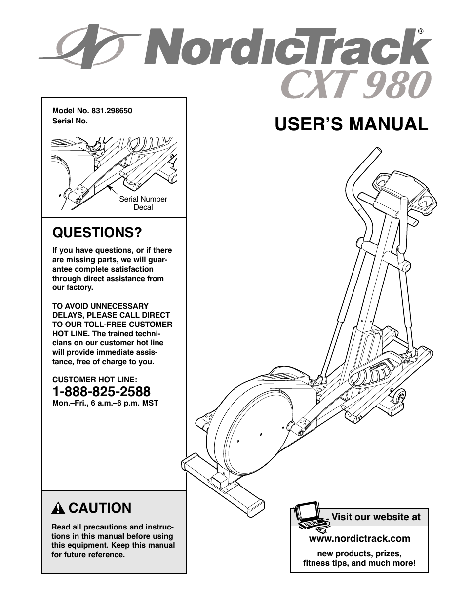 NordicTrack 831.298650 User Manual | 24 pages