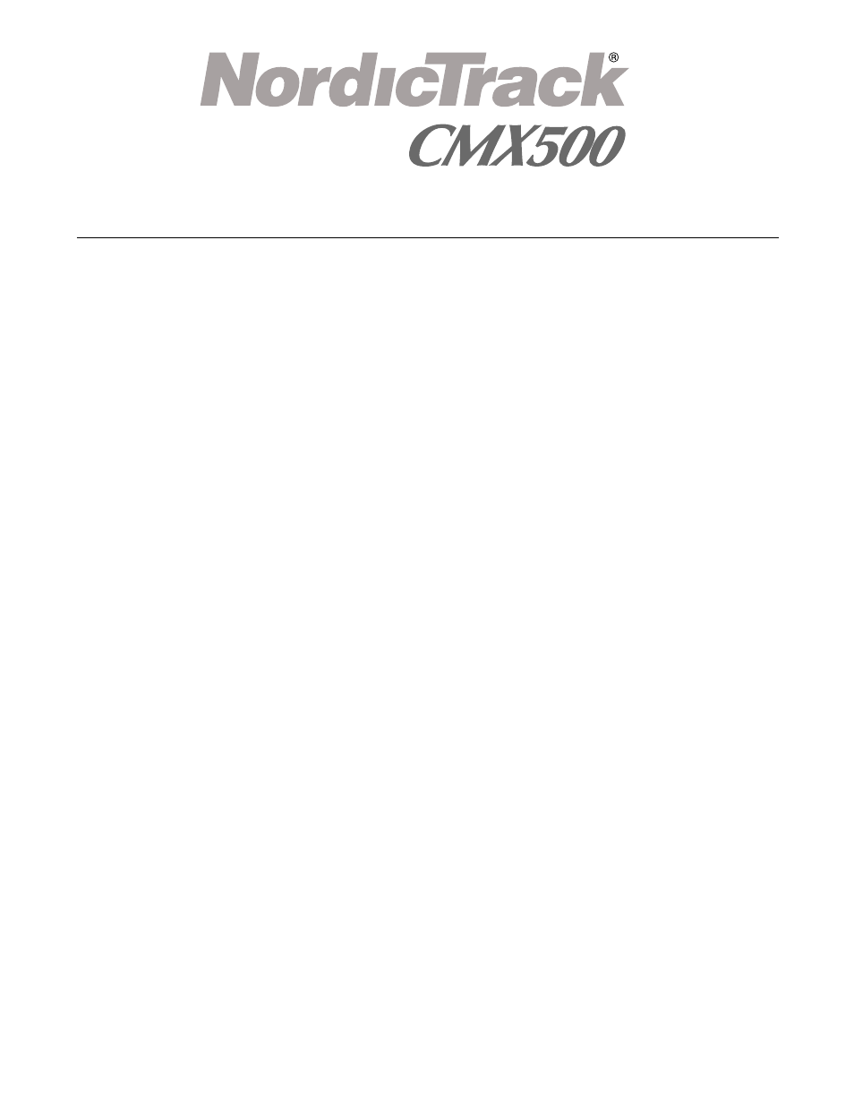 NordicTrack CMX500 User Manual | Page 2 / 26