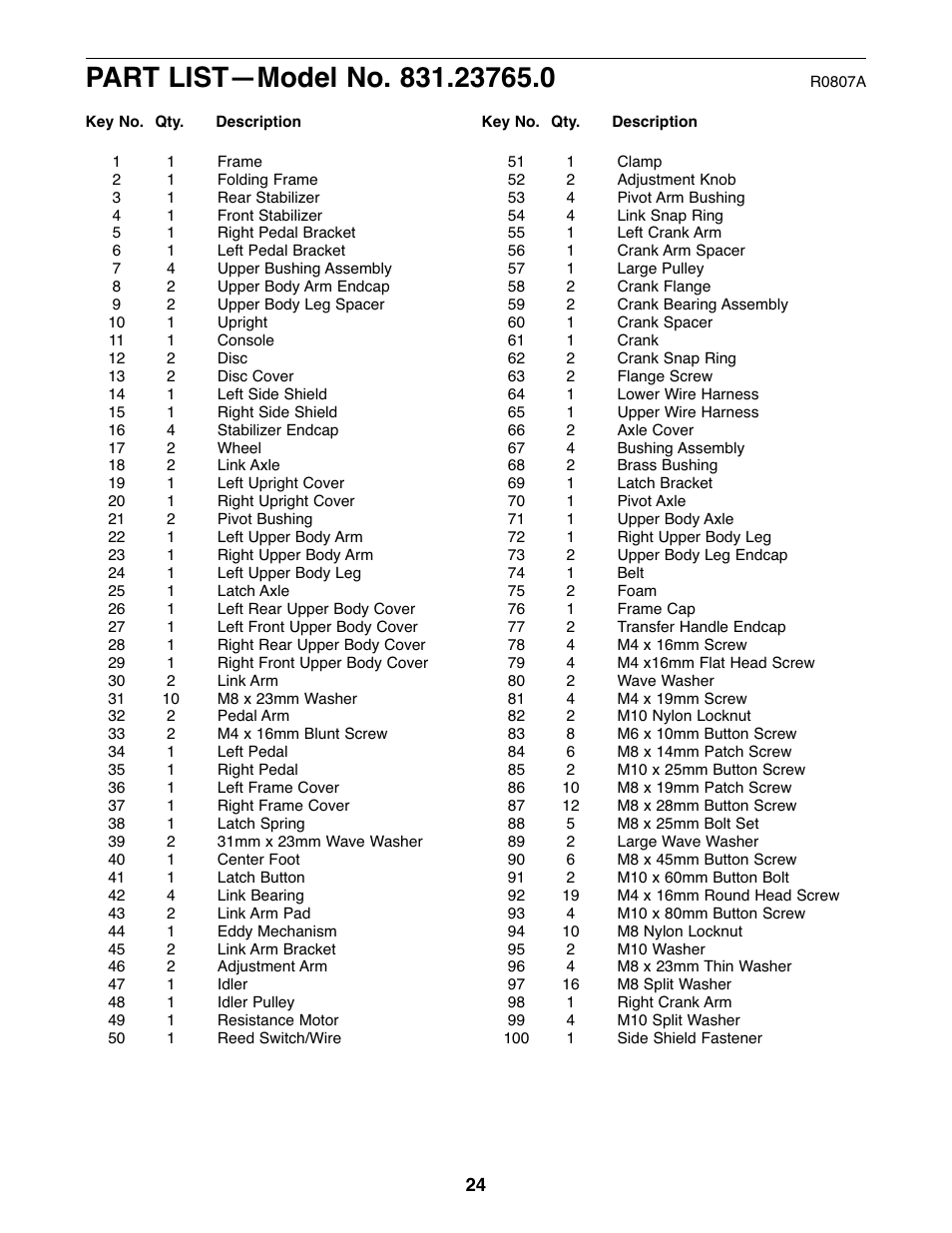 NordicTrack ASR 630 831.23765.0 User Manual | Page 24 / 28