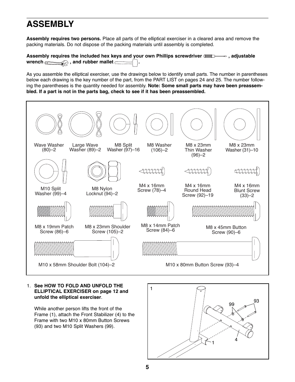 Assembly | NordicTrack ASR 630 831.23765.0 User Manual | Page 5 / 28