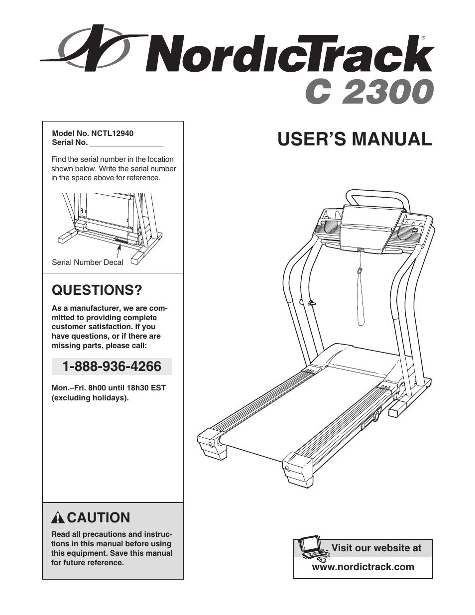 NordicTrack C 2300 NCTL12940 User Manual | 38 pages