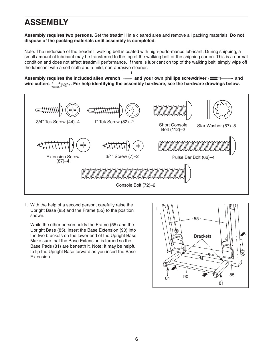 Assembly | NordicTrack NTL10851 User Manual | Page 6 / 34
